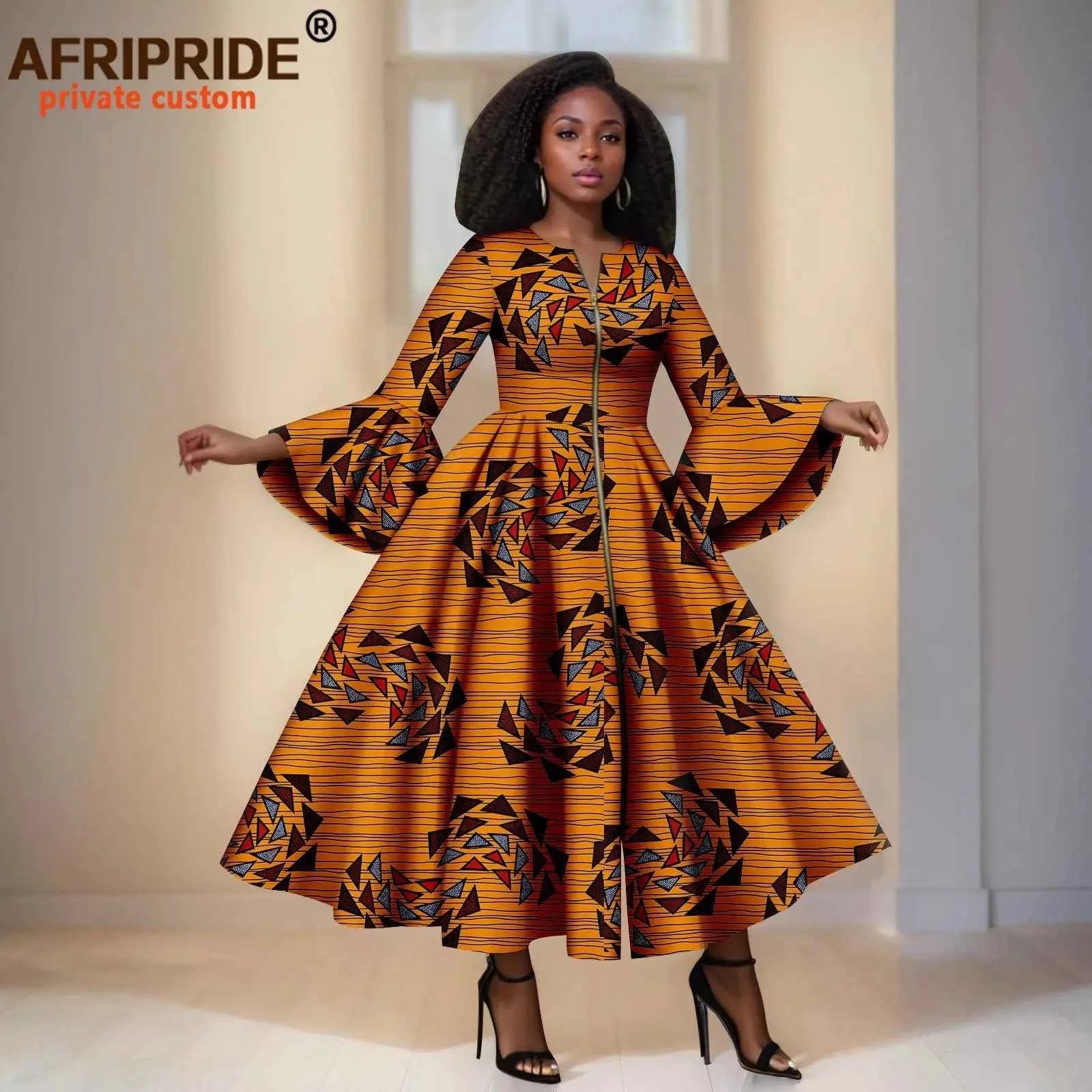 Robe Maxi Élégante en Imprimé Africain