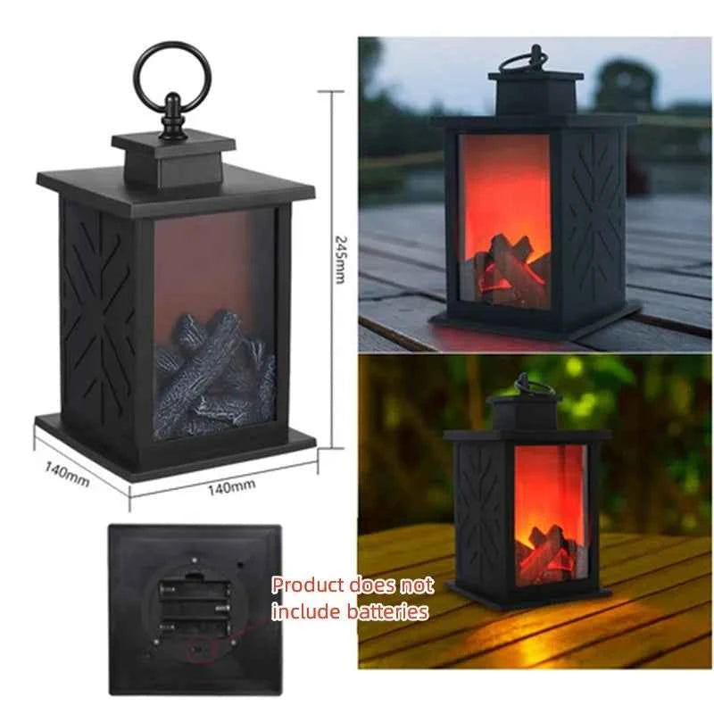 Lampe de cheminée LED décorative Noël