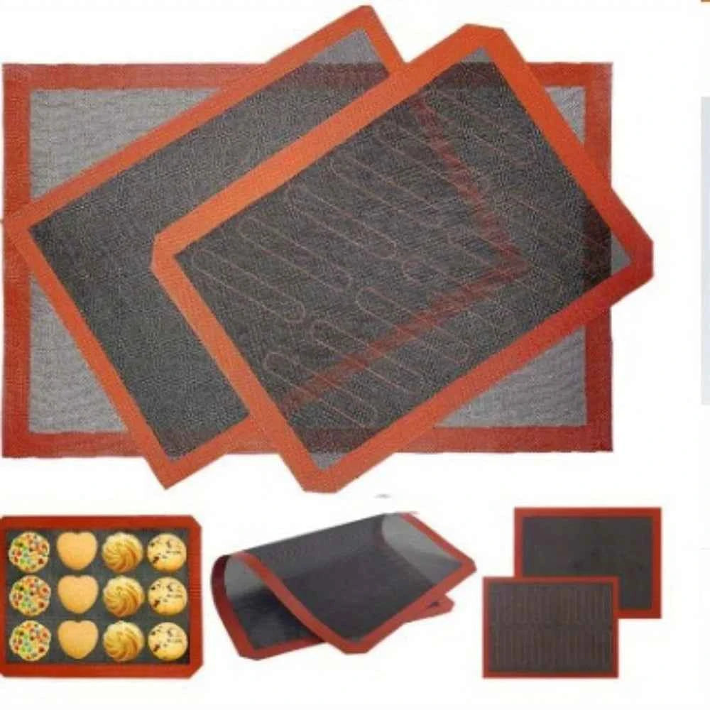 Tapis de Grill en Silicone 30X40cm - Mat de Cuisson Résistant et Respirant pour BBQ, Cookies et Pain