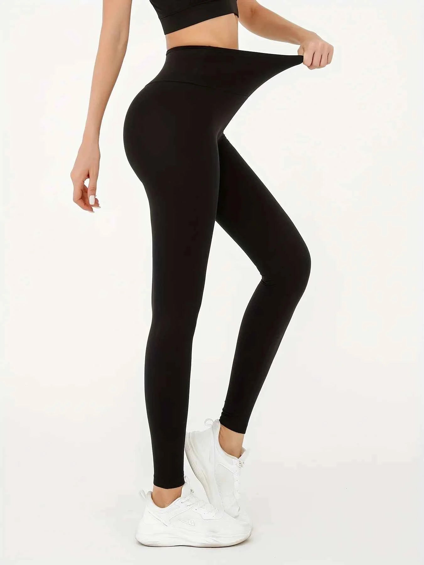 Leggings Doux Femme - Taille Haute Contrôle Hanche