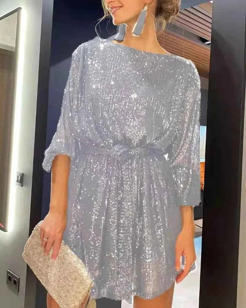 Robe à Paillettes Élégante Femme 2025