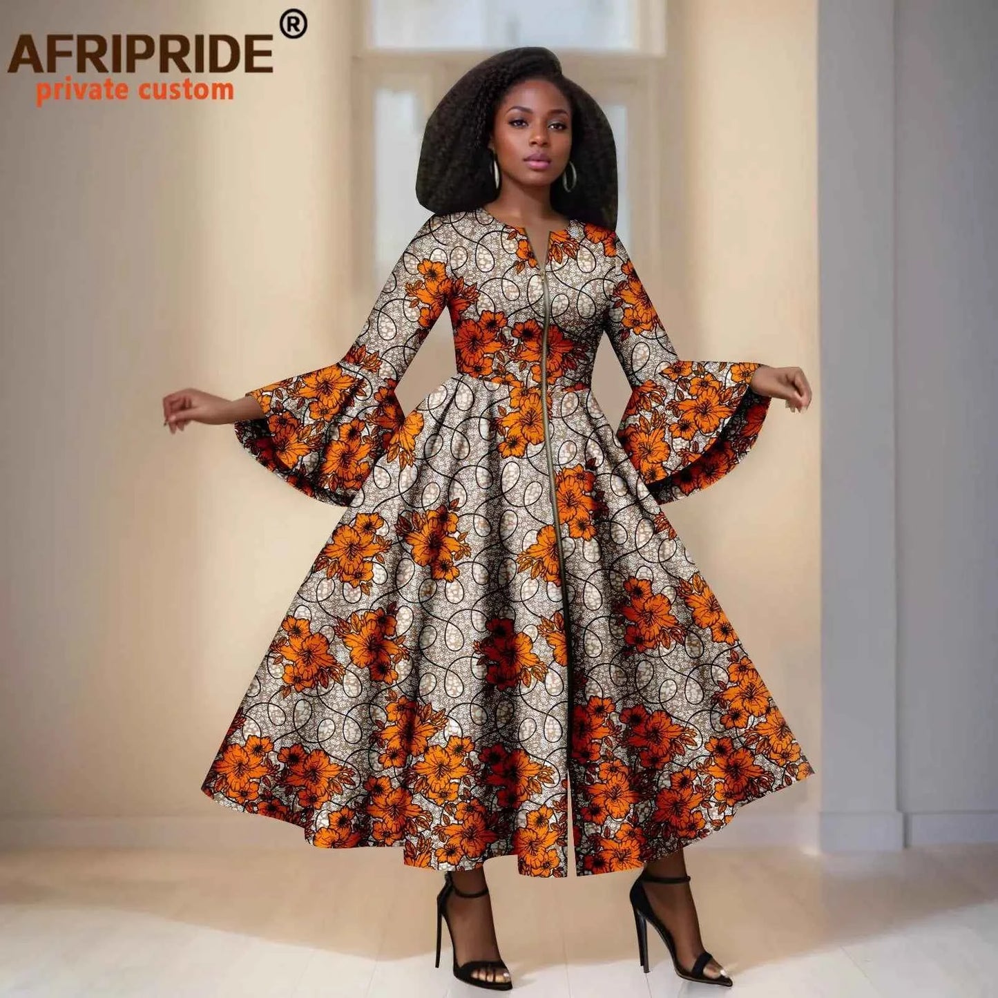 Robe Maxi Élégante en Imprimé Africain