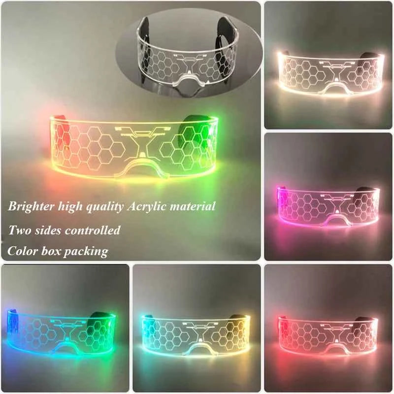 Lunettes LED Colorées Lumineuses pour Fête