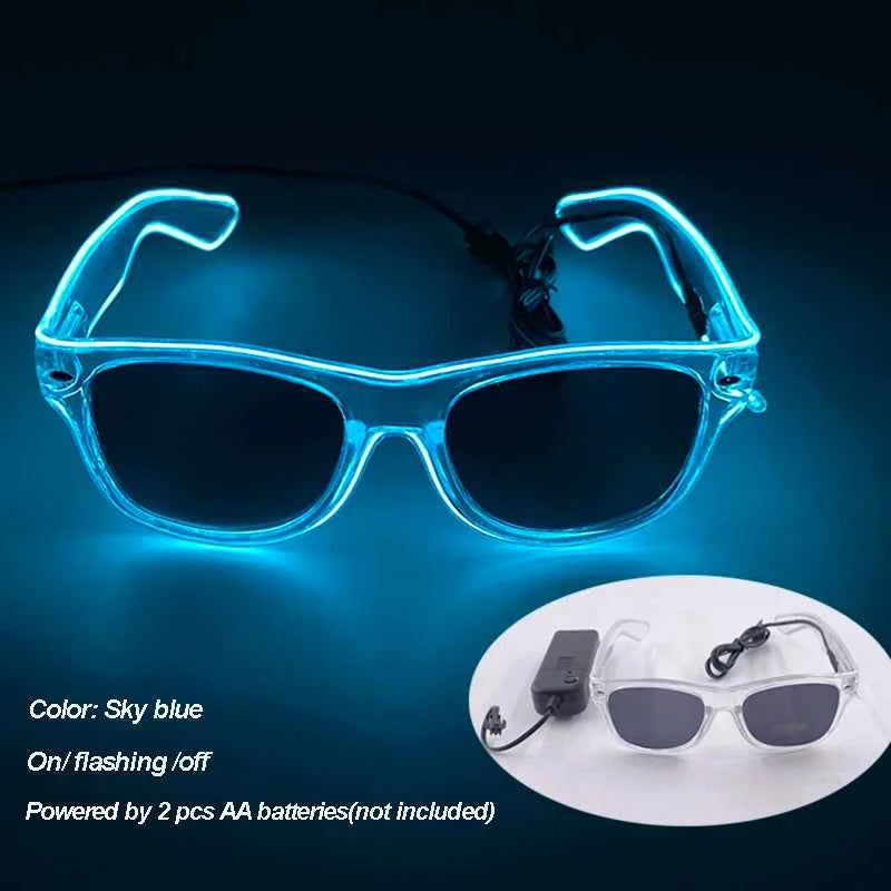 Lunettes LED Colorées Lumineuses pour Fête
