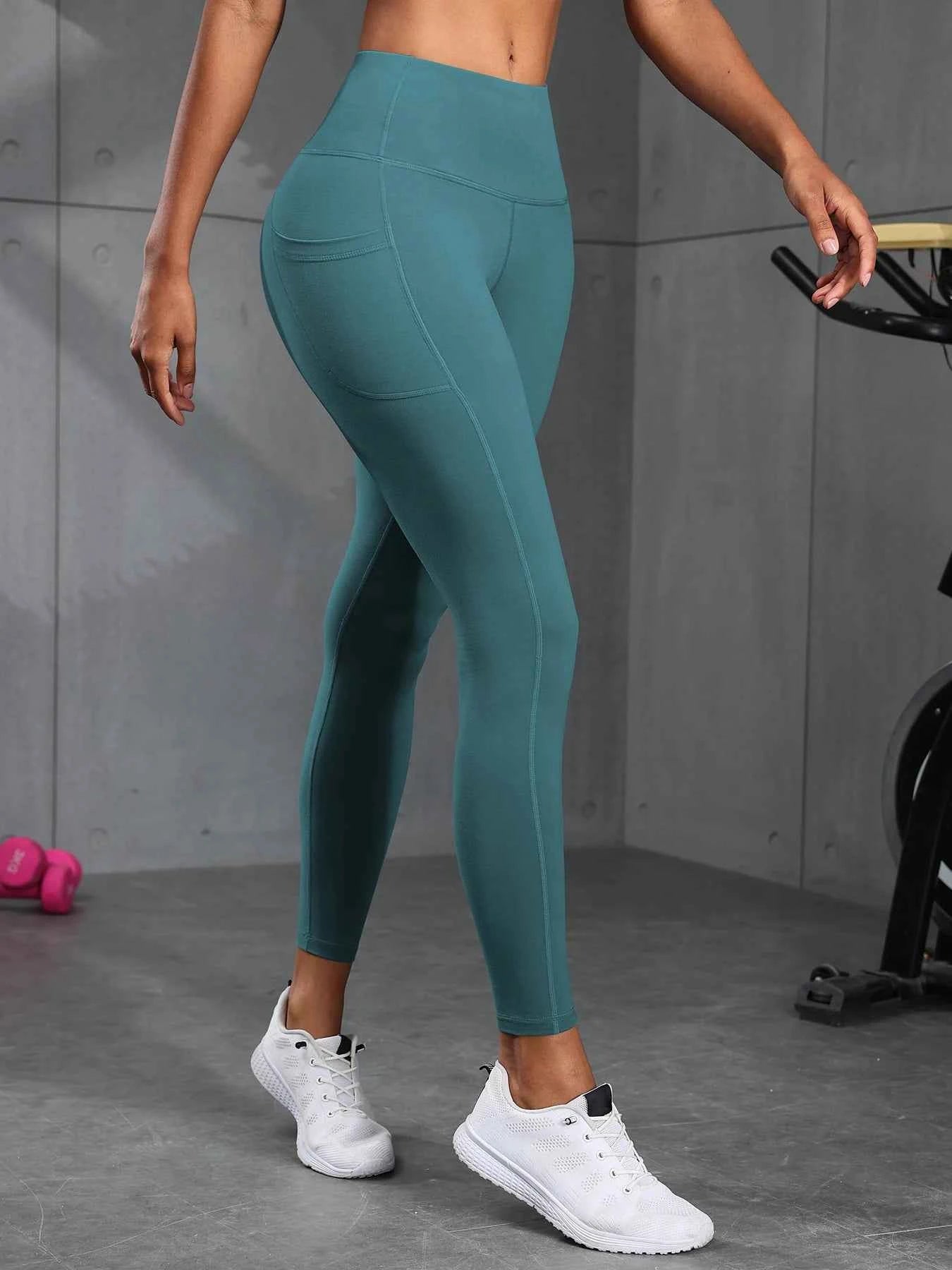 Leggings de sport femme taille haute avec poches