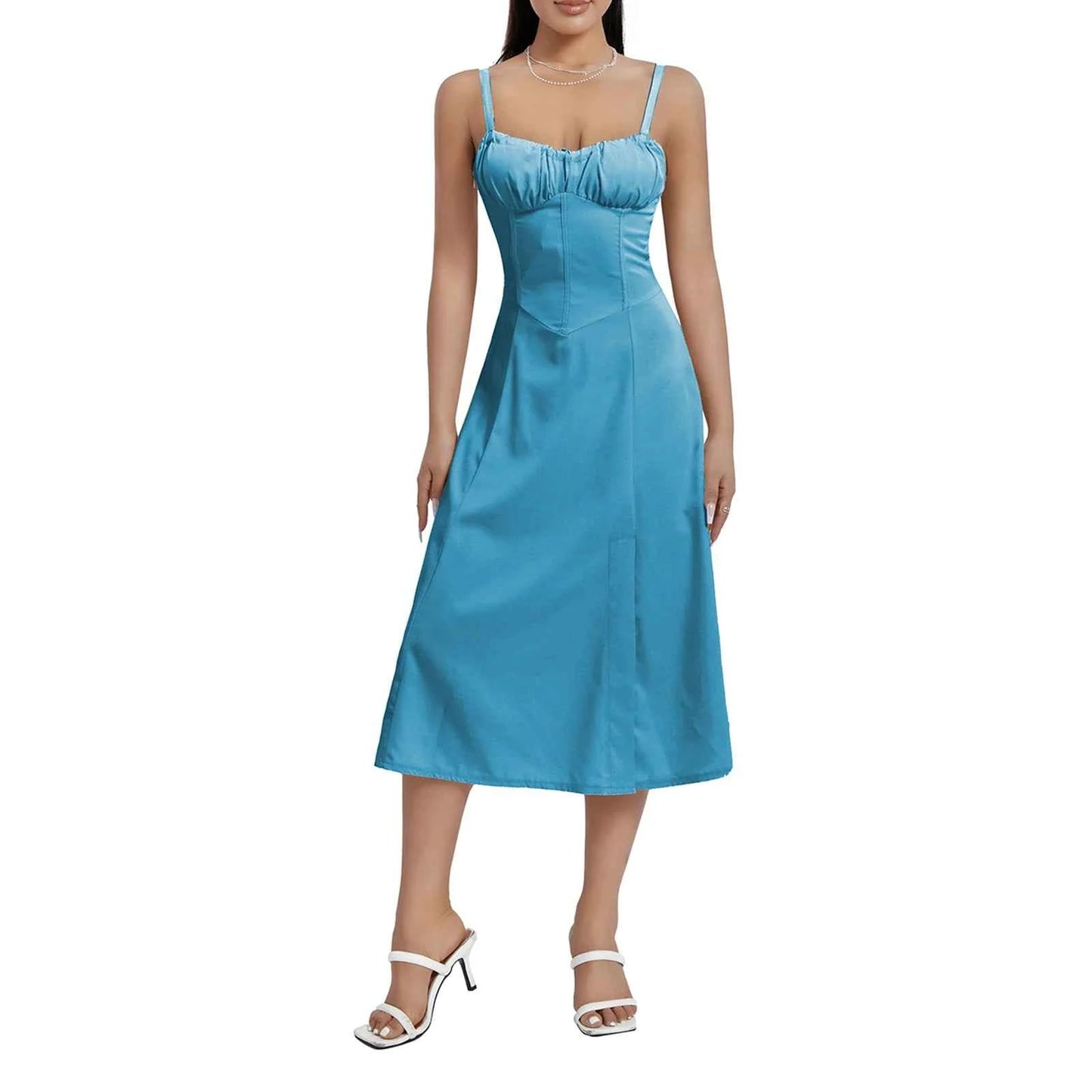 Robe d'été femme sans manches élégante