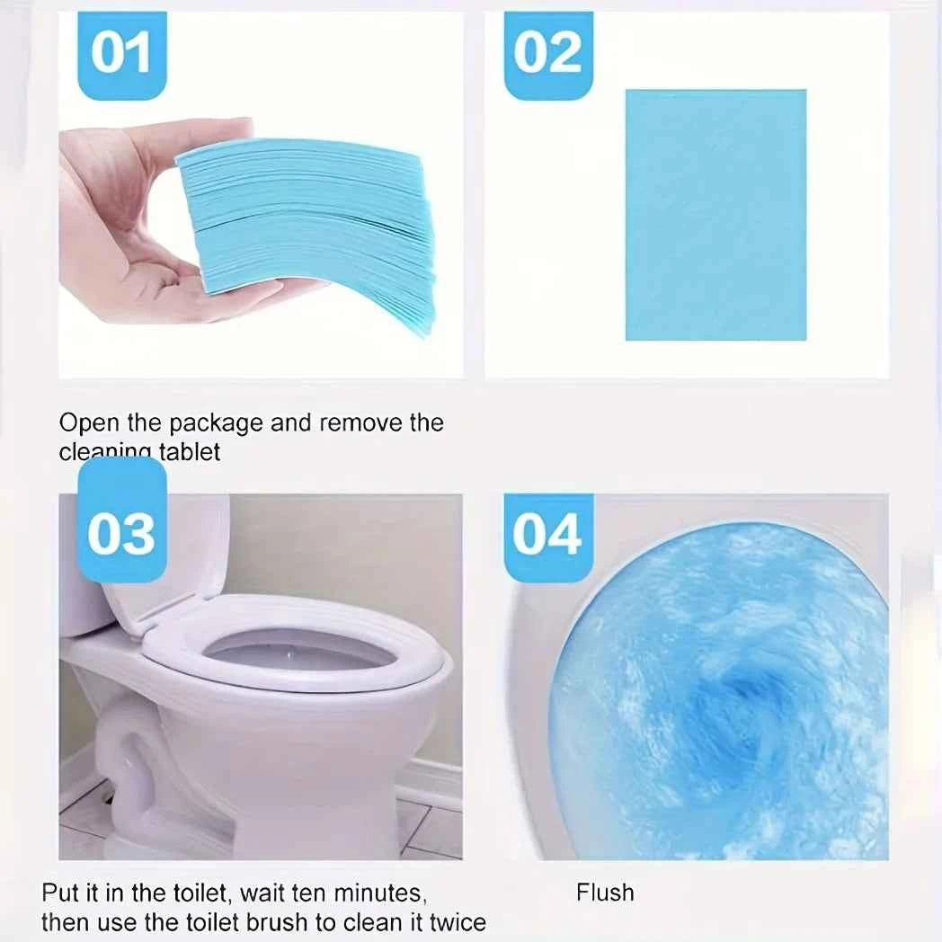 30/90/150pcs Deodorize Toilet Cleaning Tabs Powerful All-Purpose Cleaner, Odor Eliminator, Scale Remover Bright Toilets & Floors