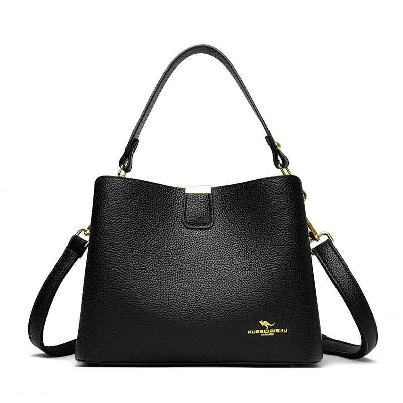 High-quality Pu Leather Bucket Shoulder Bags Tote for Women Handbags With Two Strap Luxury Handbags Women Hand Bags Designer