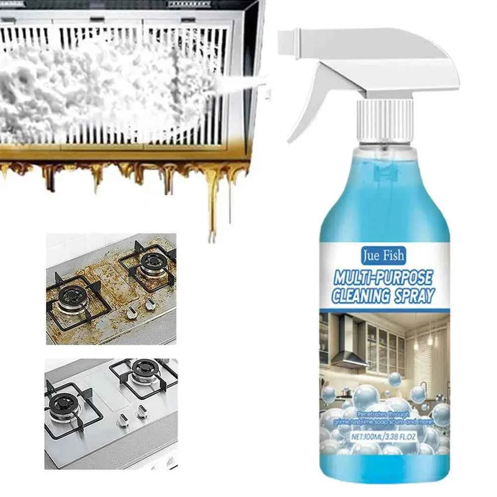 Multi-Purpose Kitchen Cleaner Kitchen Counter Deep Cleaning Spray Kitchen Oil Stains Cleaner Quick Remove Oil Grease Degreaser