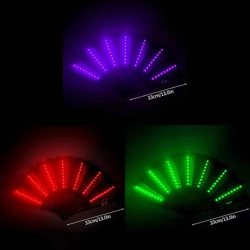 Éventail LED Pliant Lumineux pour Festivals
