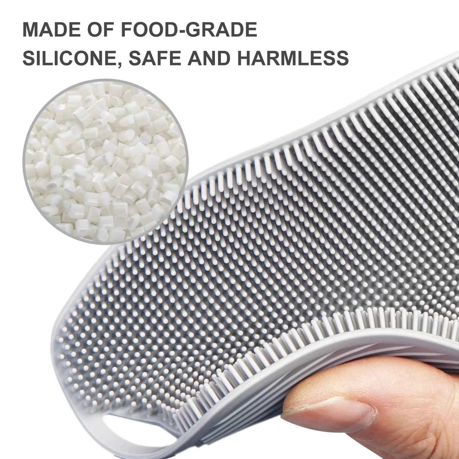 1/2PCS Soft Silicone Exfoliating Brush Cleanser Manual Body Cleaning Body Scrubber Body Care Shower Massage Bath Brush For Men