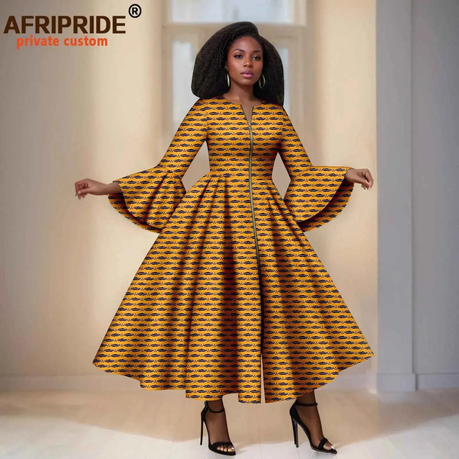 Robe Maxi Élégante en Imprimé Africain