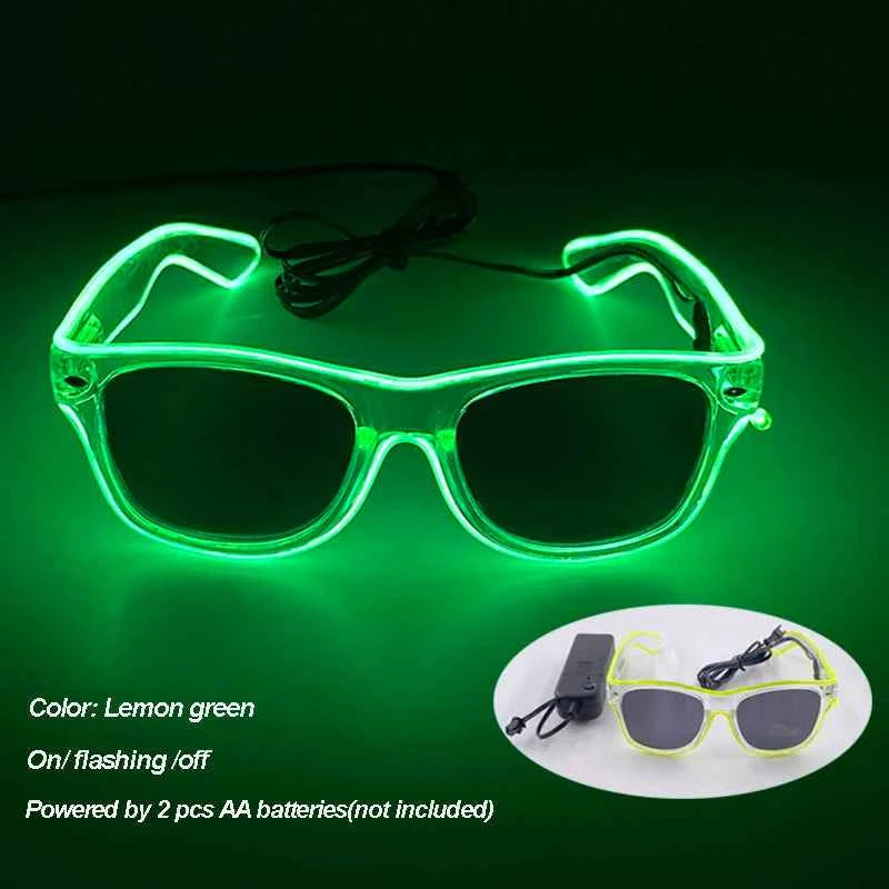 Lunettes LED Colorées Lumineuses pour Fête