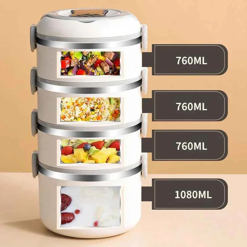Bento Lunch Box Japanese Multilayer Stainless Steel Bento Box Food Container Storage Portable Thermos Food Jar Kid Bento Box