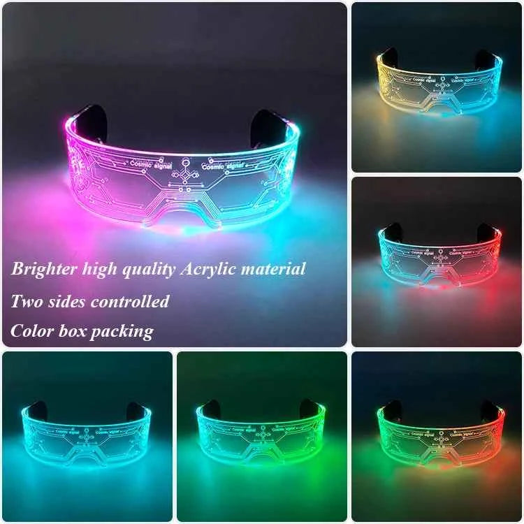 Lunettes LED Colorées Lumineuses pour Fête