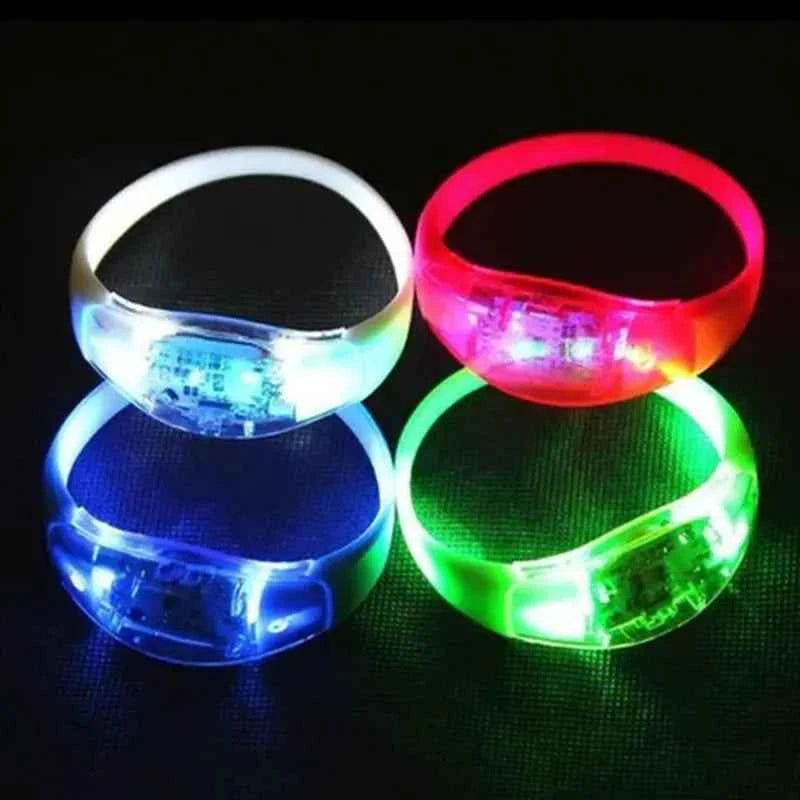 Bracelets LED Glissants Activés par le Son - 6pcs