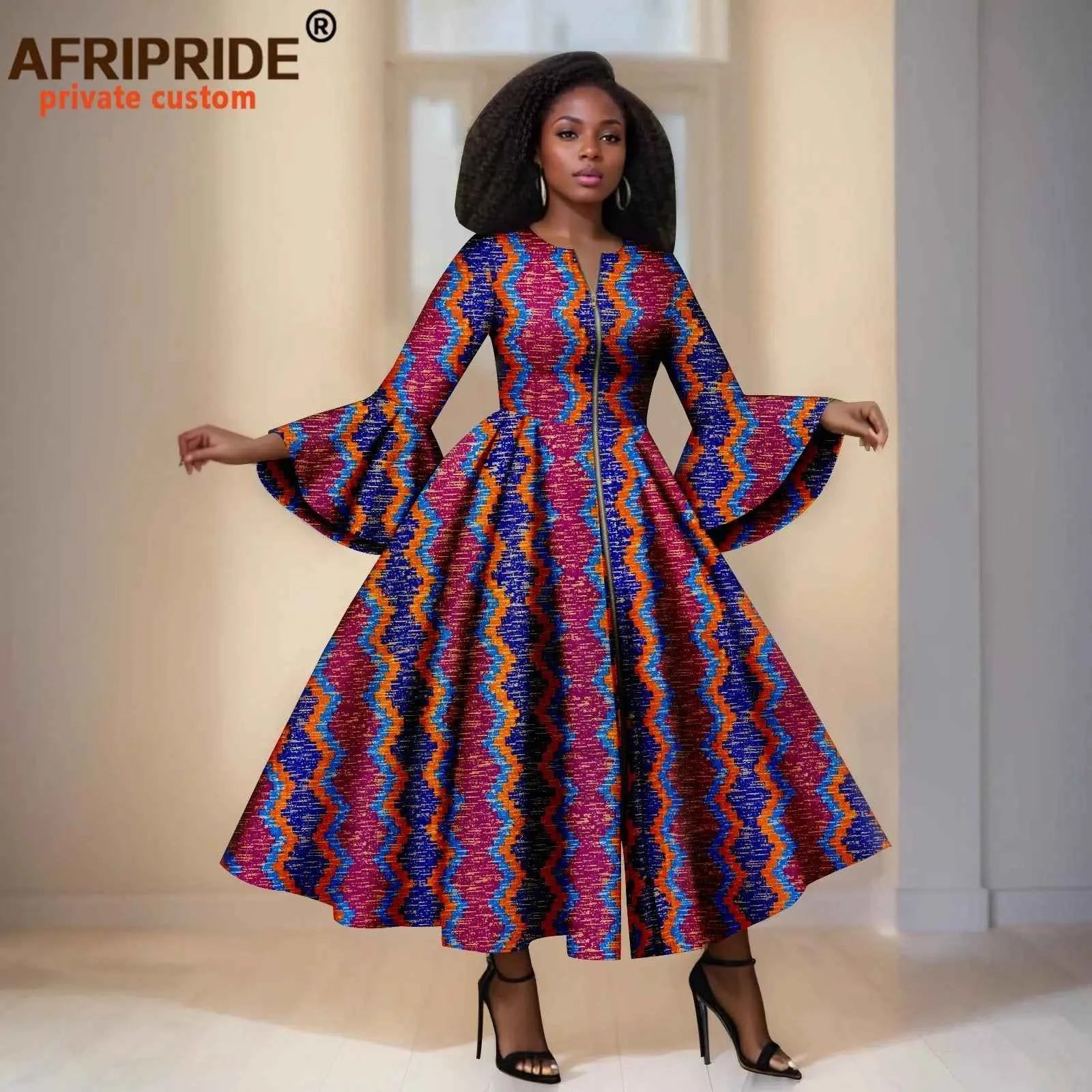 Robe Maxi Élégante en Imprimé Africain