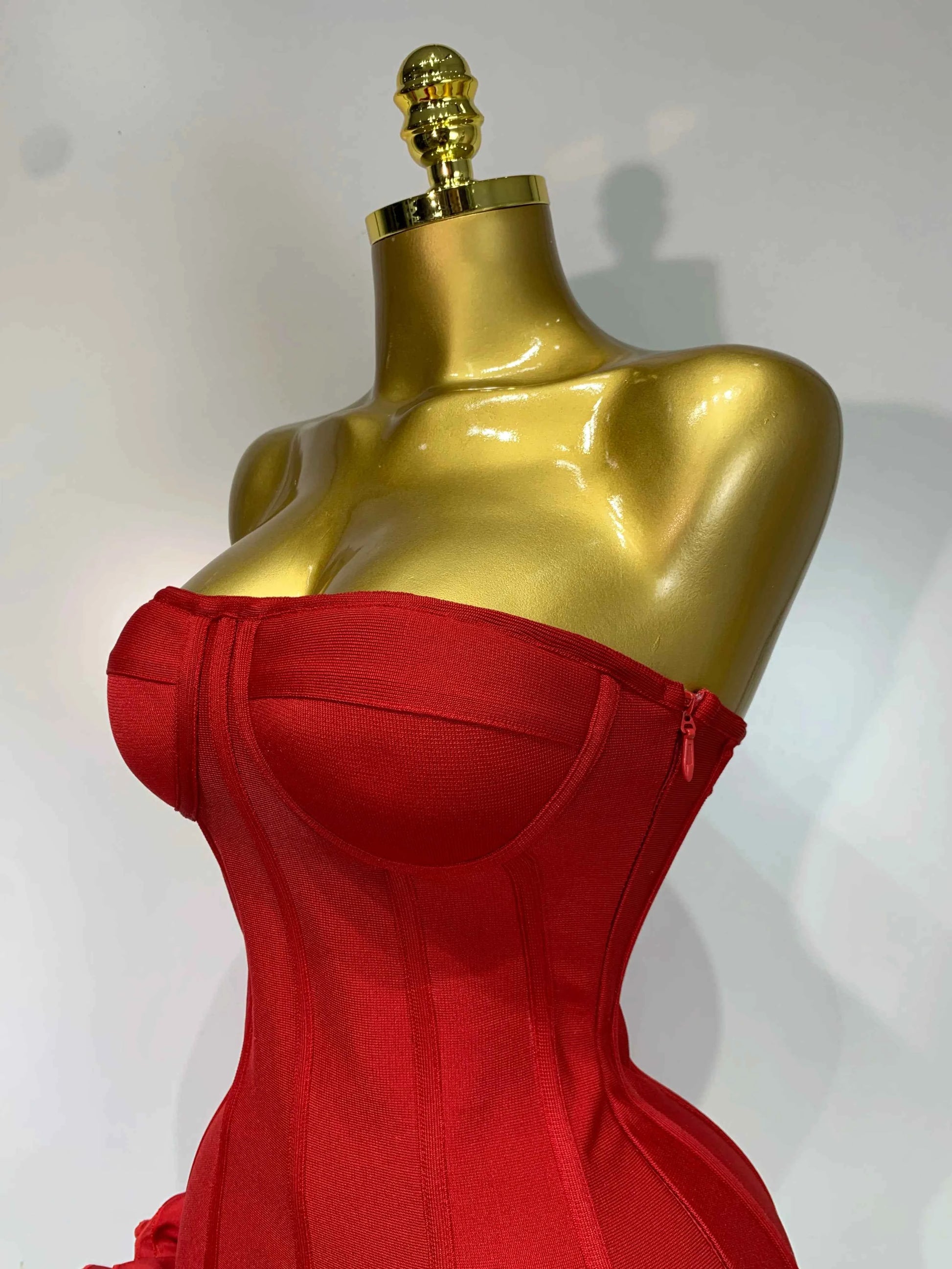 Robe Mini Bandage Dos Nu Fleurie Femmes