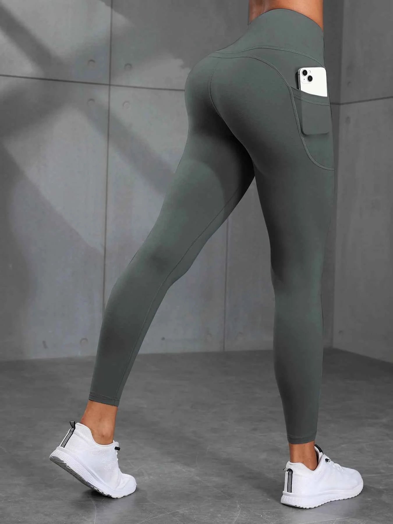 Leggings de sport femme taille haute avec poches