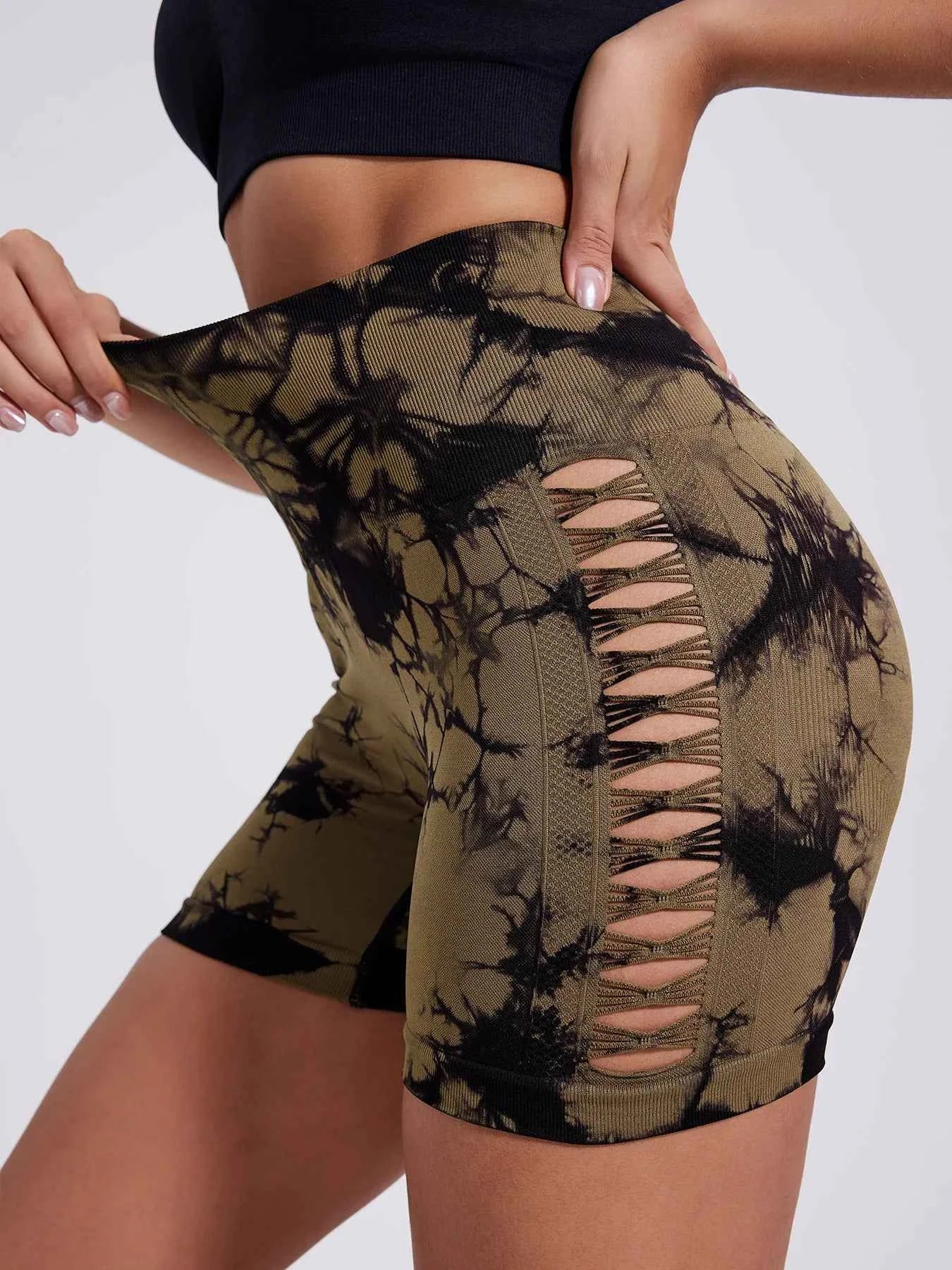 Leggings d'été Tie Dye Femme Taille Haute