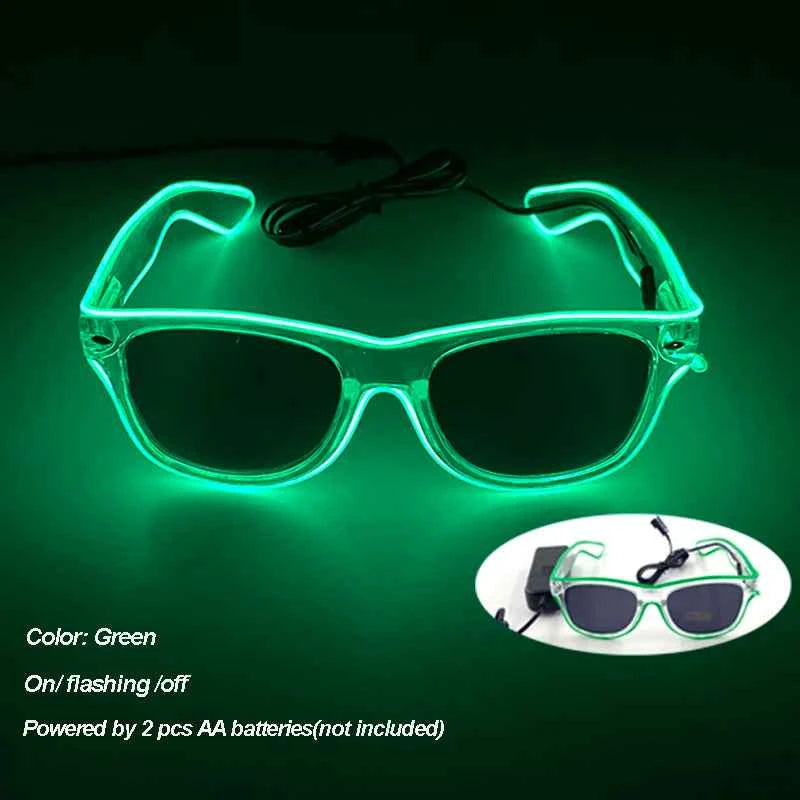Lunettes LED Colorées Lumineuses pour Fête