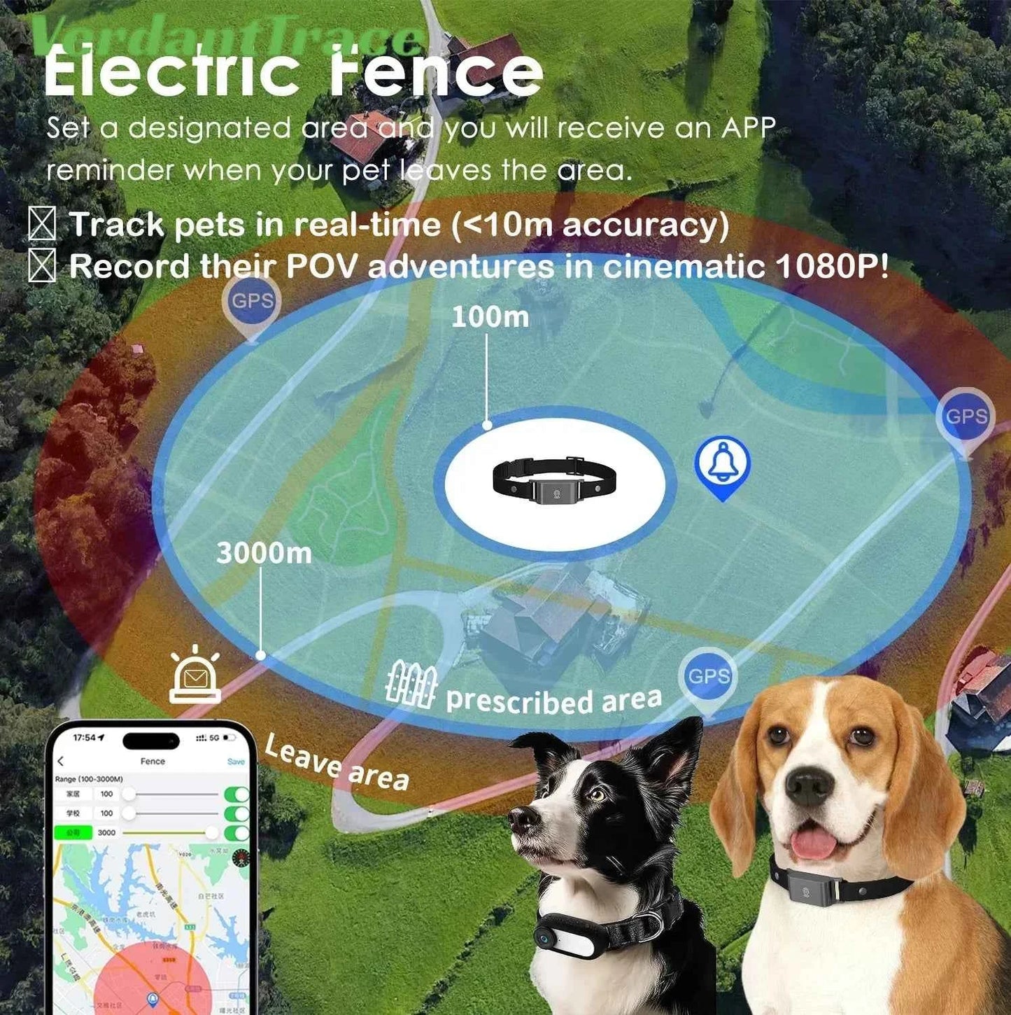 Waterproof 4G GPS Pet Tracker Mini Body Camera for Dog Cat Outdoor Adventures Smart Collar Tracking Video Recording VerdantTrace