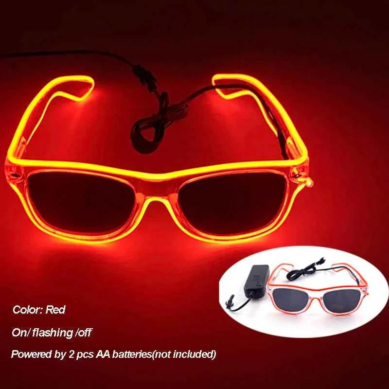 Lunettes LED Colorées Lumineuses pour Fête