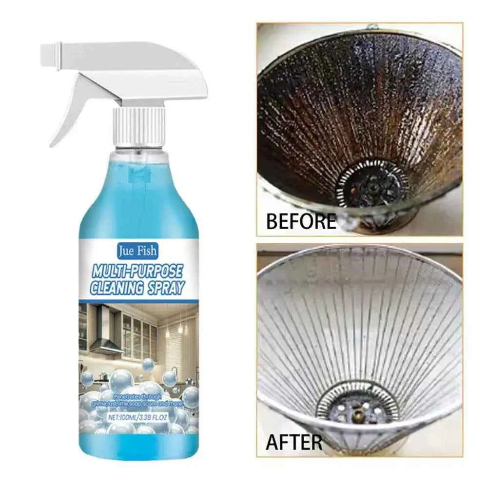 Multi-Purpose Kitchen Cleaner Kitchen Counter Deep Cleaning Spray Kitchen Oil Stains Cleaner Quick Remove Oil Grease Degreaser