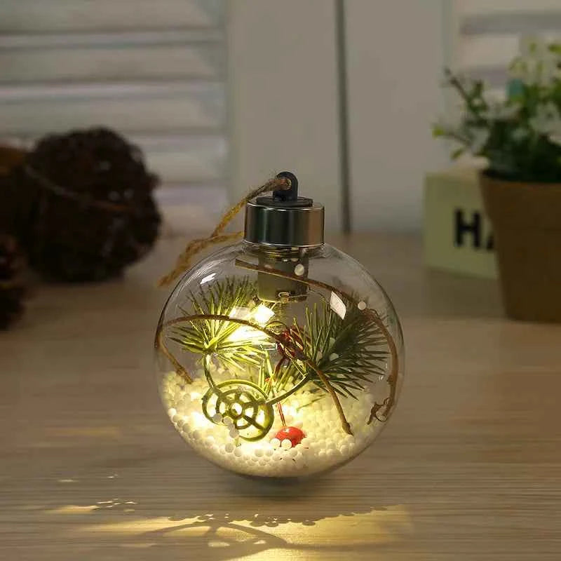 Boules de Noël LED Transparentes 8cm