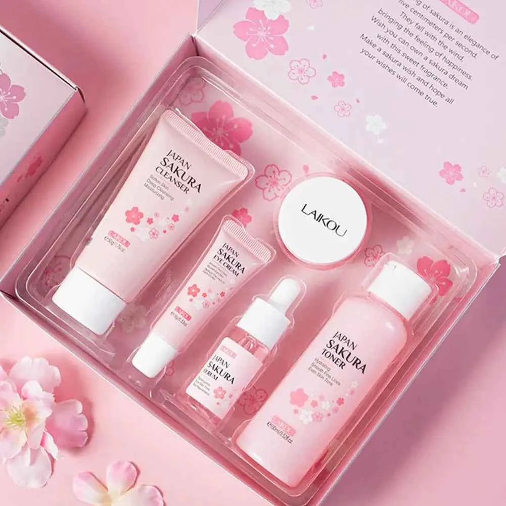 Set de Soins Sakura : Nettoyant, Crème & Sérum