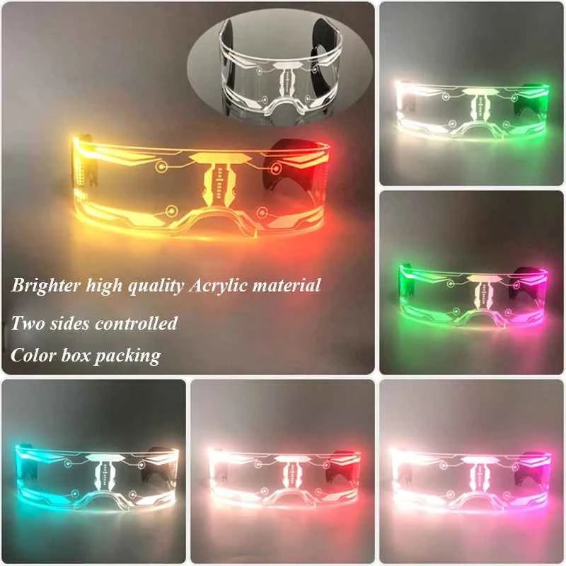 Lunettes LED Colorées Lumineuses pour Fête