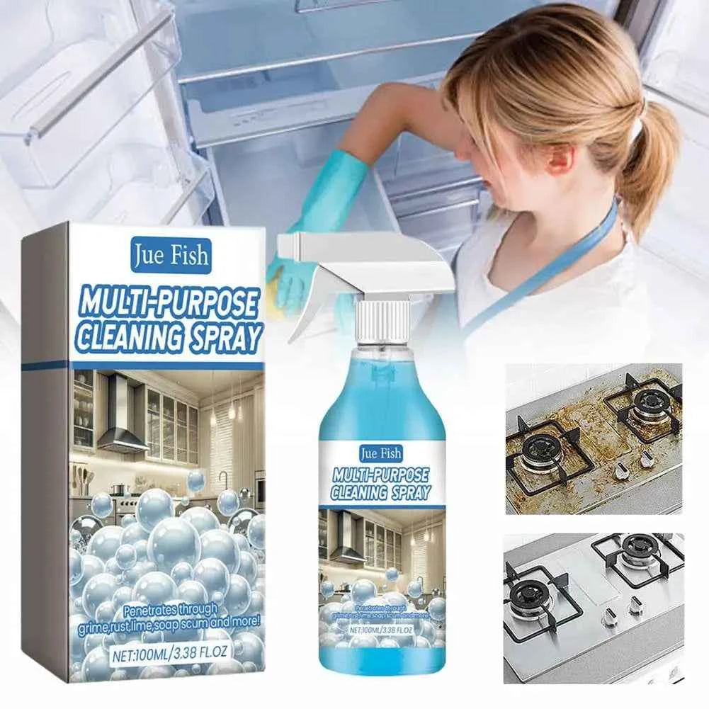 Multi-Purpose Kitchen Cleaner Kitchen Counter Deep Cleaning Spray Kitchen Oil Stains Cleaner Quick Remove Oil Grease Degreaser