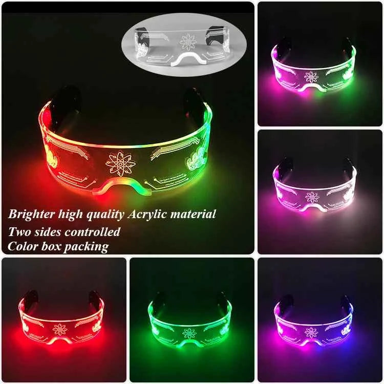 Lunettes LED Colorées Lumineuses pour Fête