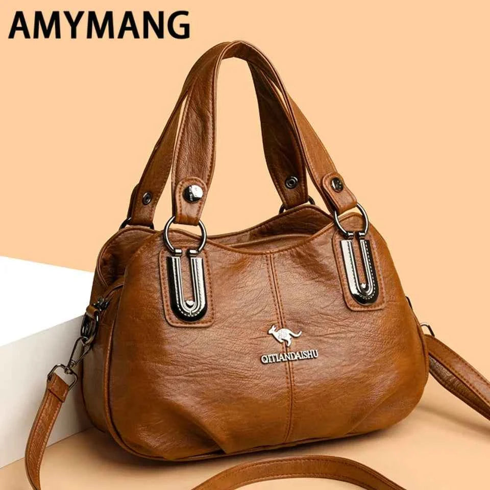 Luxury Handbags 3 Layers Large Capacity High Quality Designer Handbags Soft Leather Ladies Shoulder Crossbody Bag for Women Sac