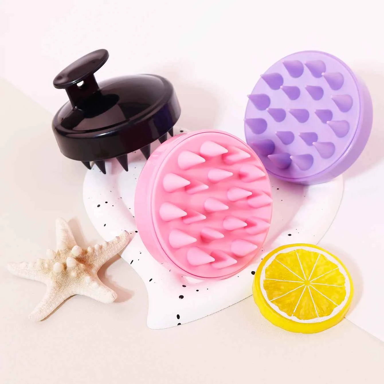 1/2/3/4/6pcs hair and scalp massage brush, scalp care brush，Special for real hair wigs