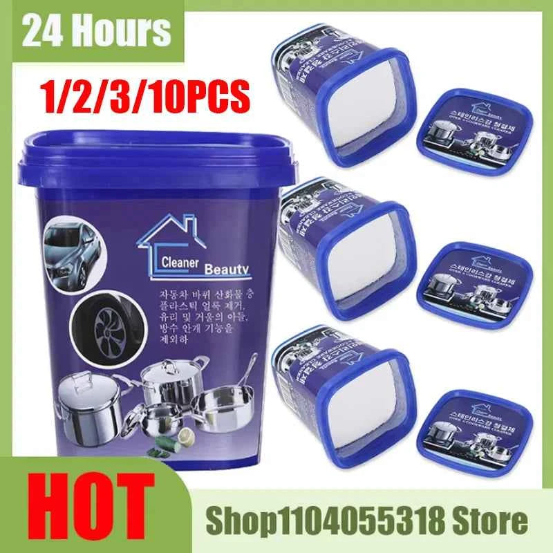 All Purpose Cleaner Stainless Steel Cleaning Paste Powerful Cookware Rust Removal Cleaning Paste Kitchen Stainless Steel Cleaner