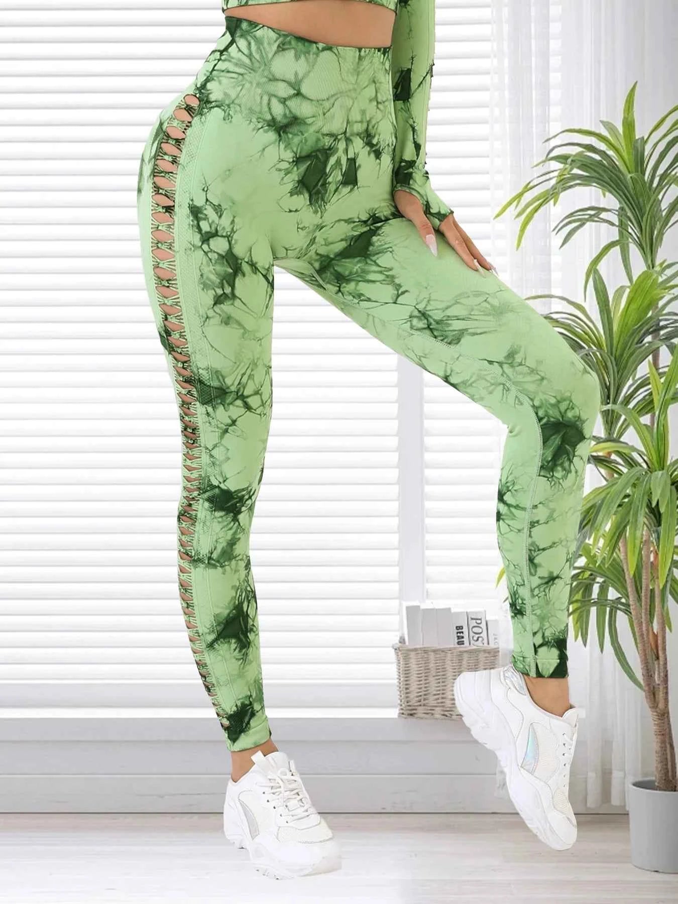 Leggings de yoga tie-dye haute taille