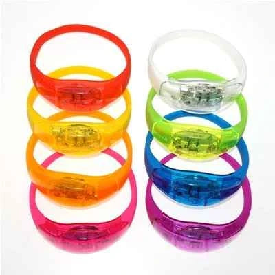 Bracelets LED Glissants Activés par le Son - 6pcs
