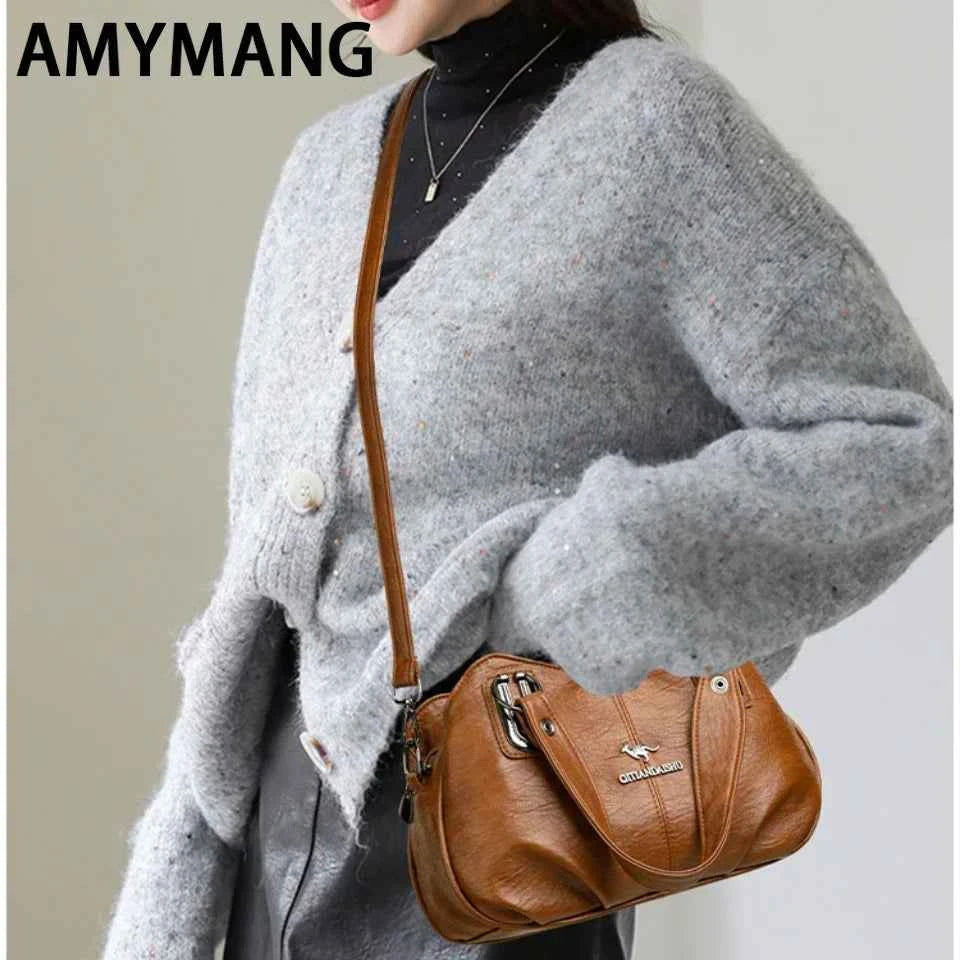 Luxury Handbags 3 Layers Large Capacity High Quality Designer Handbags Soft Leather Ladies Shoulder Crossbody Bag for Women Sac