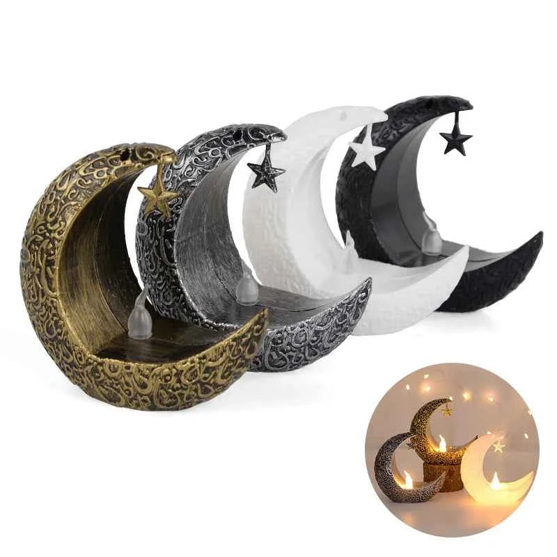 Bougie LED Étoile Lune Eid Mubarak
