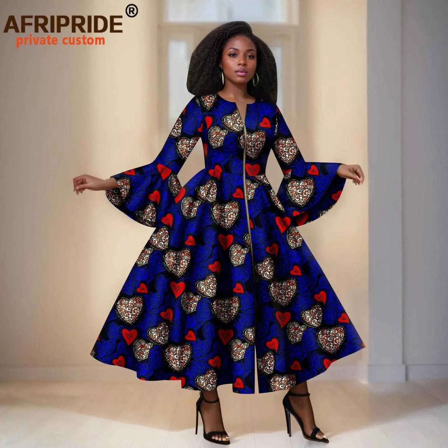 Robe Maxi Élégante en Imprimé Africain