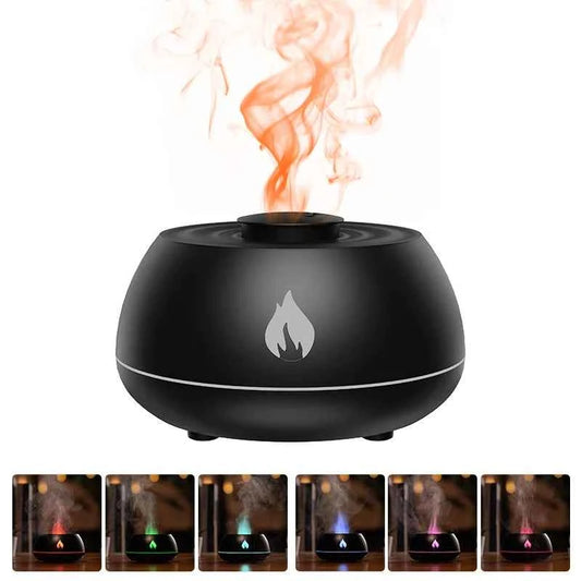 Flame Aroma Diffuser Air Humidifier Home Ultrasonic Mist Maker Fogger Essential Oil Difusor Color Lamp Purifier