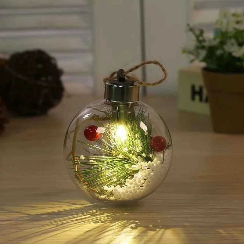 Boules de Noël LED Transparentes 8cm