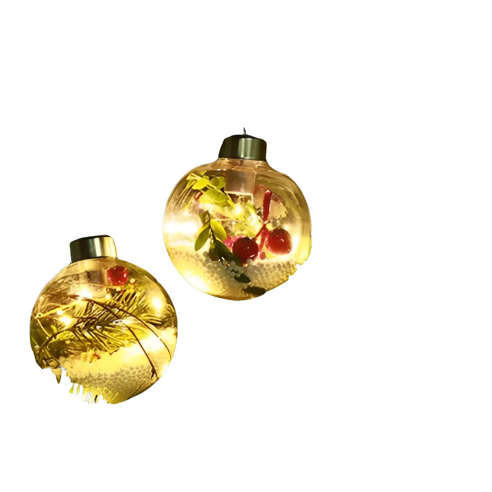 Boules de Noël LED Transparentes 8cm